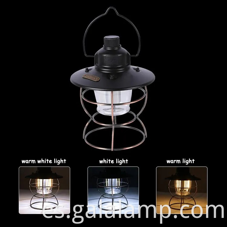 Lámpara de campamento LED impermeable con carga USB para al aire libre